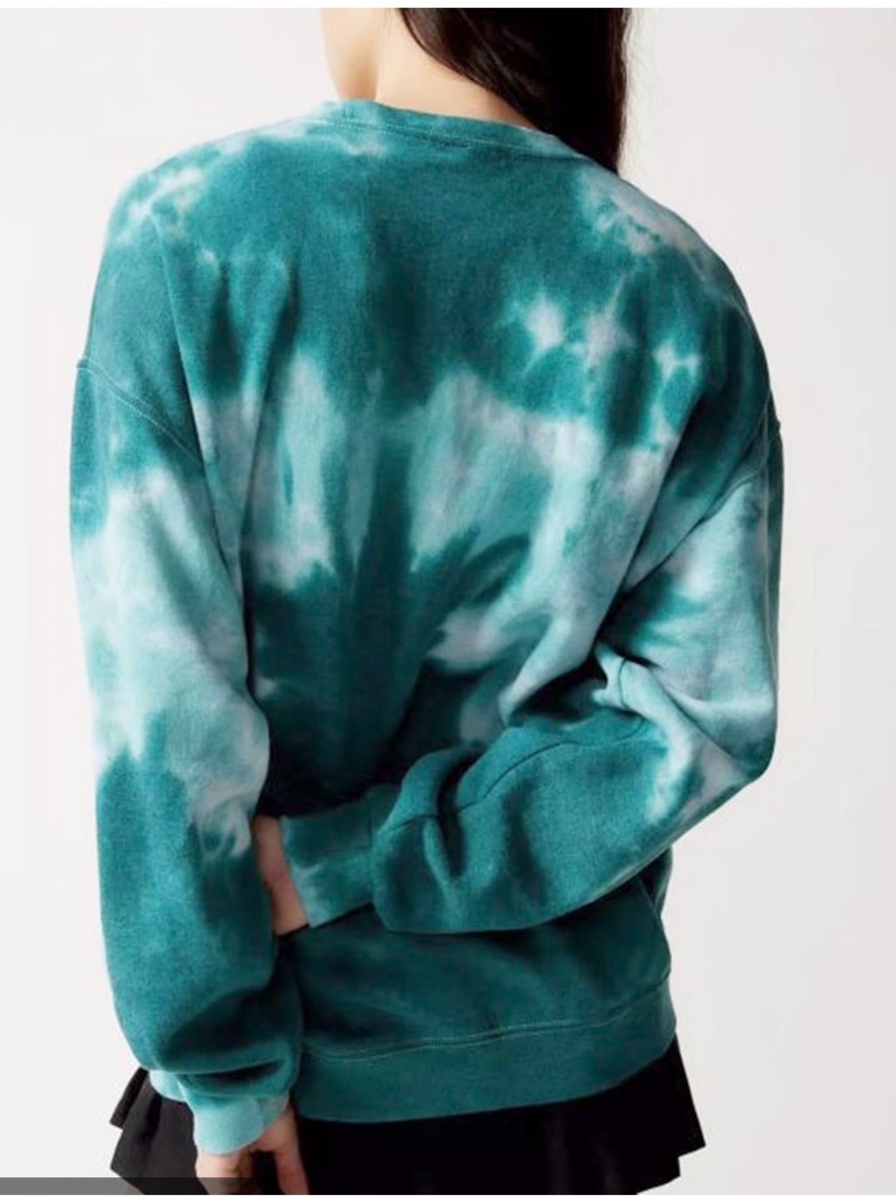 Sweet Claire- Evergreen Tie Dye Crewneck Sweatshirt. Size: S/M
